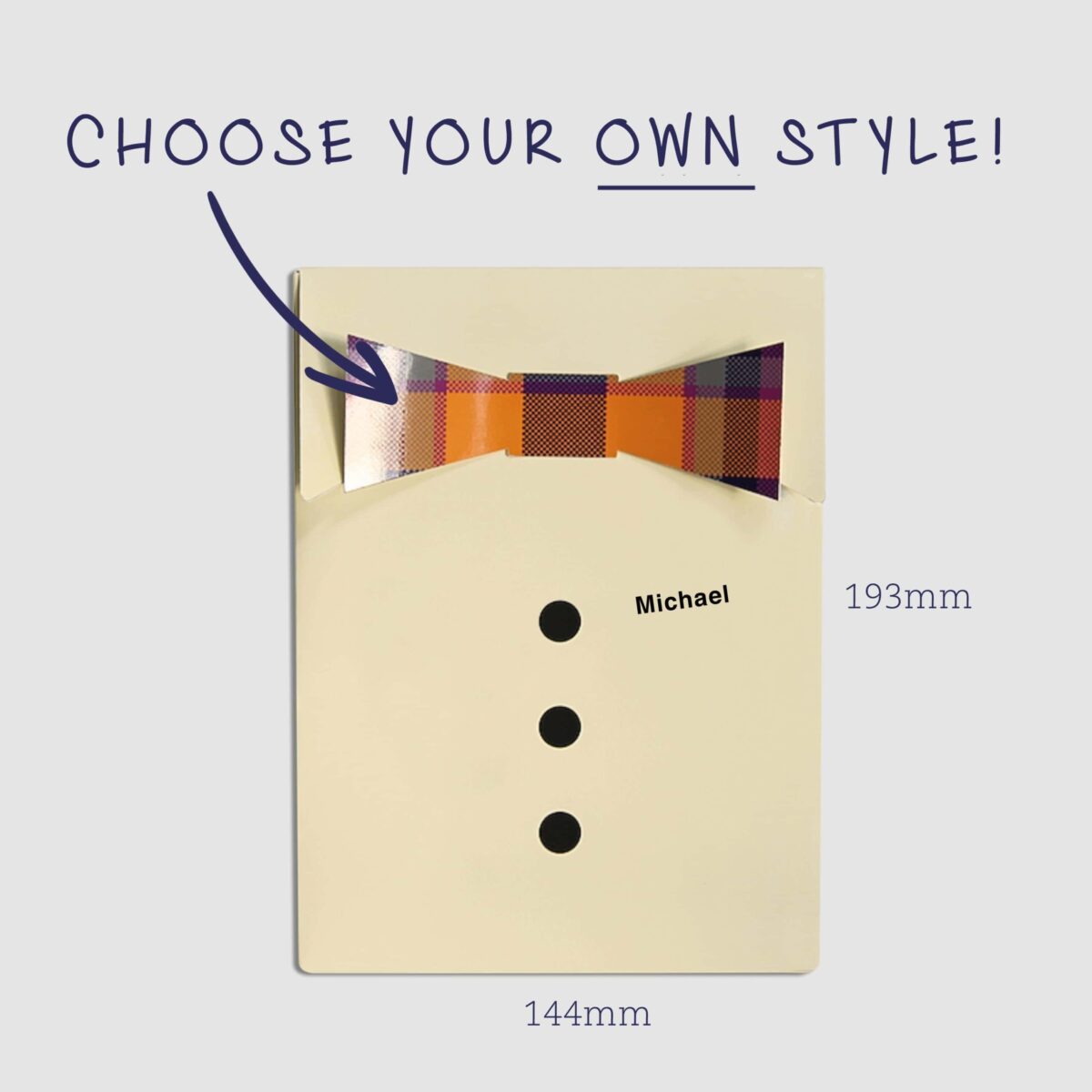 Shirt & bow tie gift bag unique design (10  Pack) - Image 2