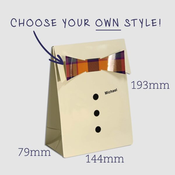 Shirt & bow tie gift bag unique design (10  Pack)