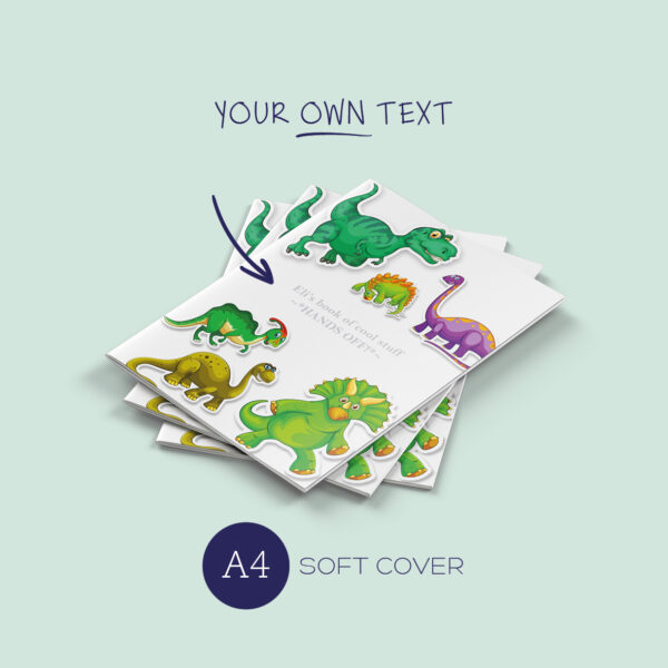A4 Notebook: dinosaurs (soft cover)