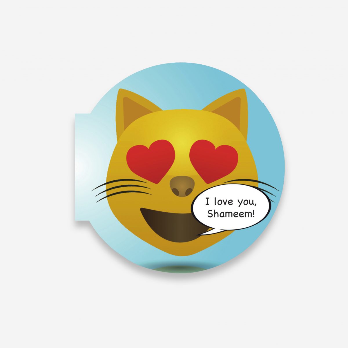 Gift card - love cat emoji