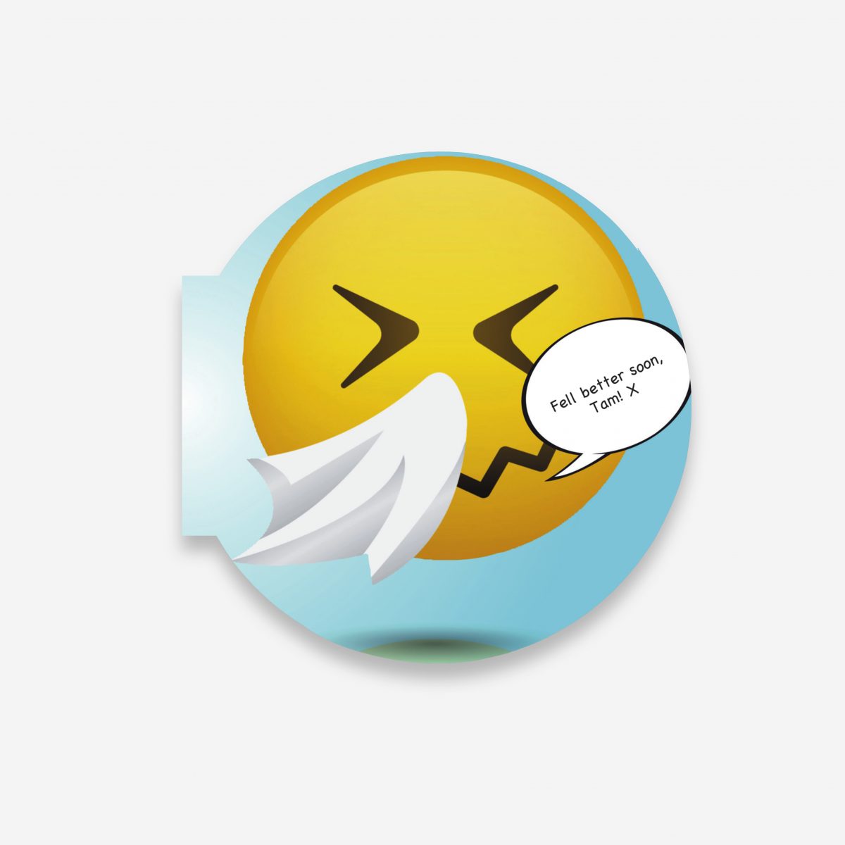 Gift card - sneeze emoji