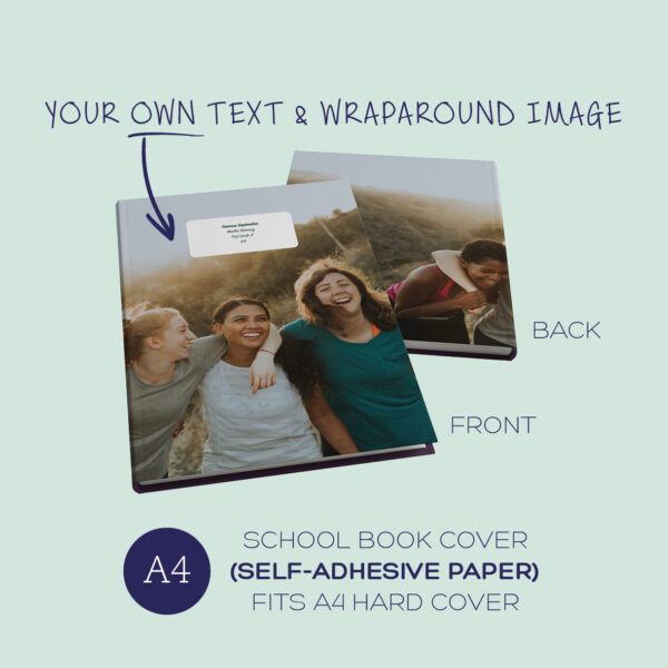 A4 hard cover book cover selfie wraparound pic