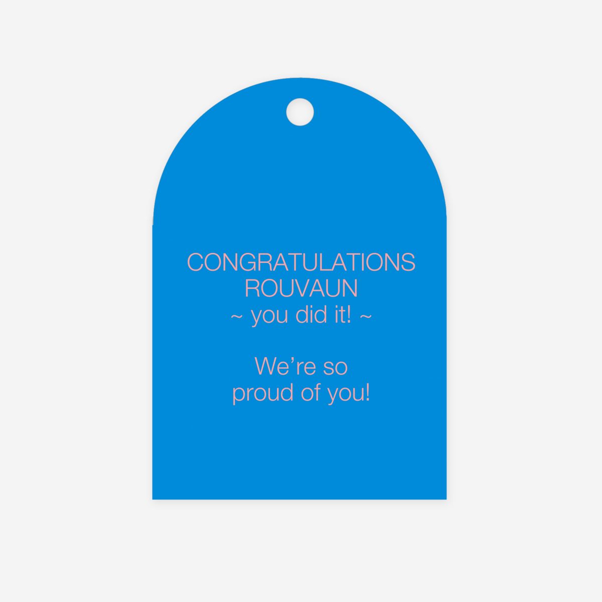 Arch gift tag - message(set of 20)