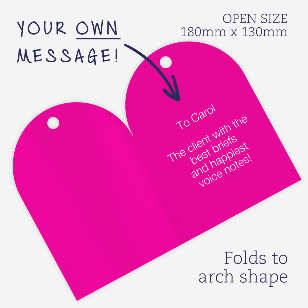 Folded arch gift tag - message(set of 8) - Image 2