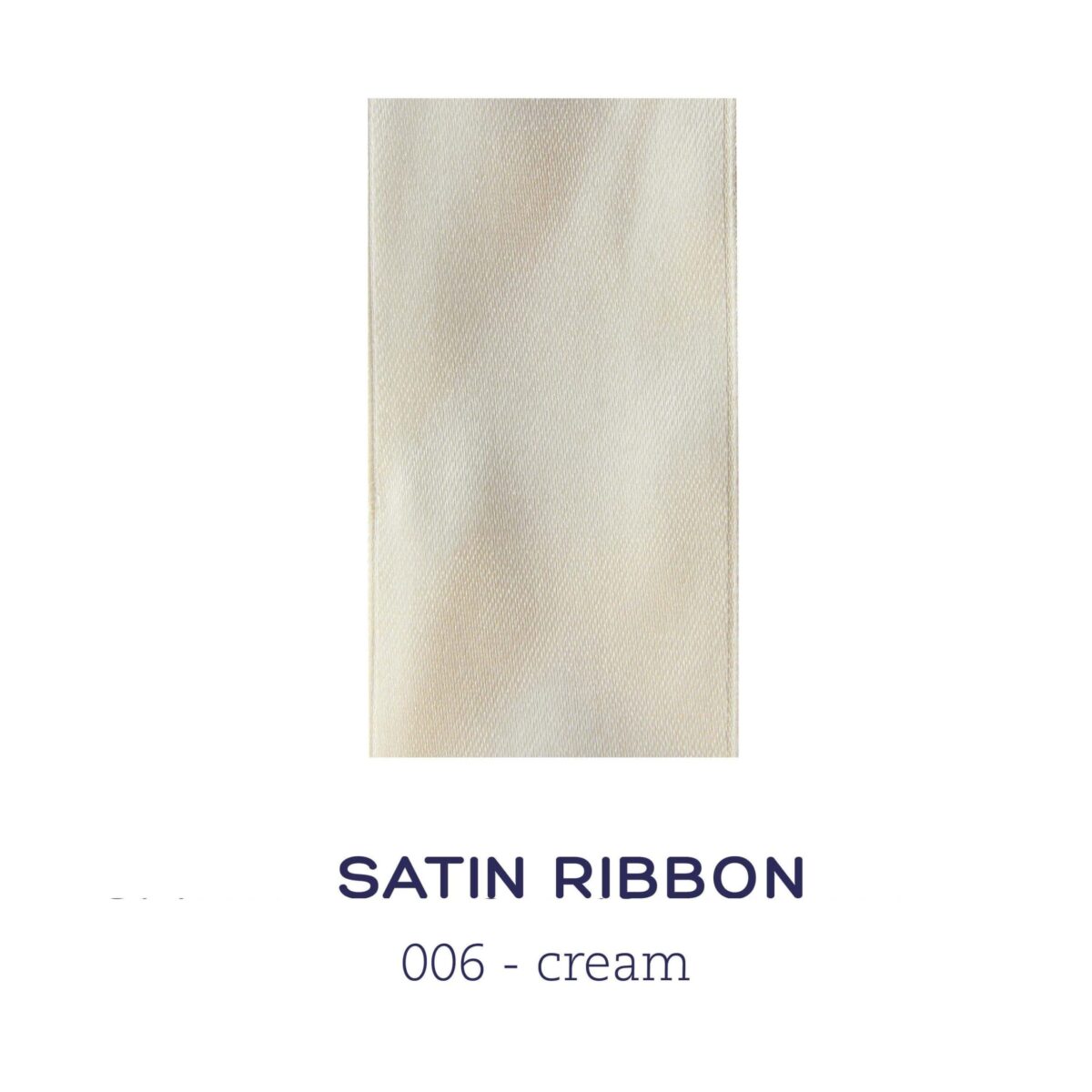 Satin ribbon - cream