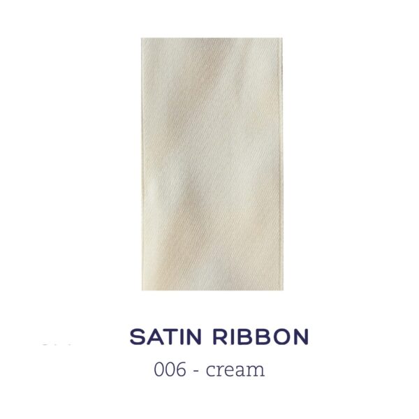 Satin ribbon - cream
