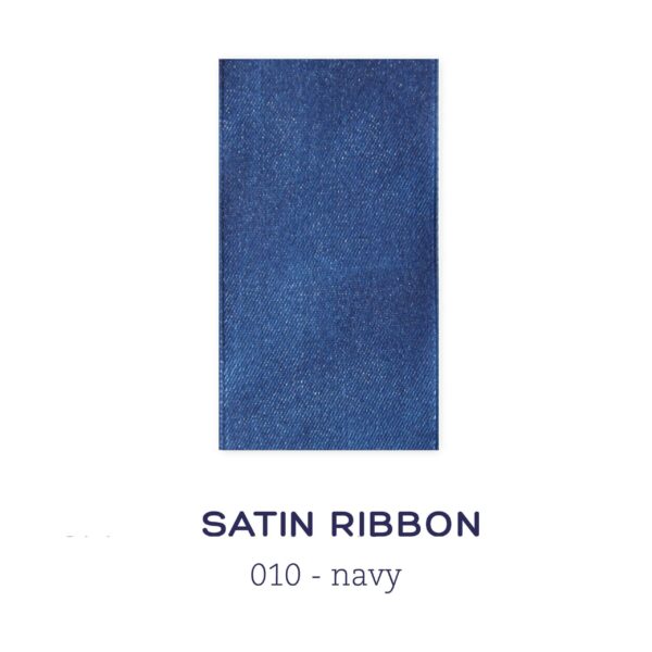 Satin ribbon - navy