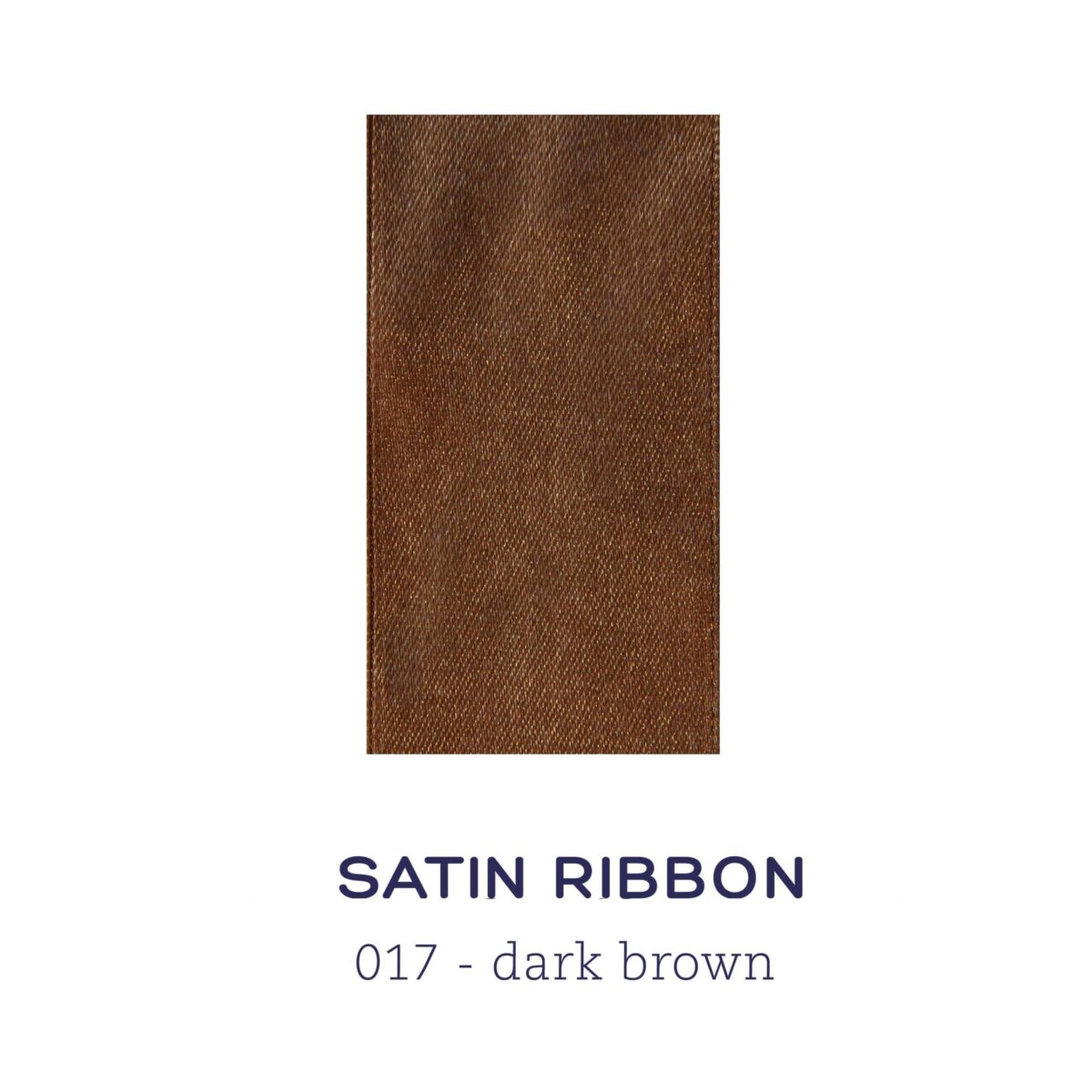 Satin ribbon - dark brown