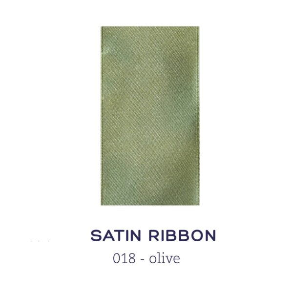 Satin ribbon - olive