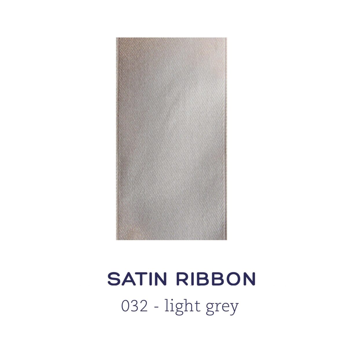 Satin ribbon - light grey