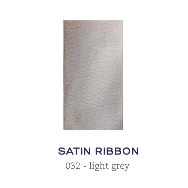 Satin ribbon - light grey