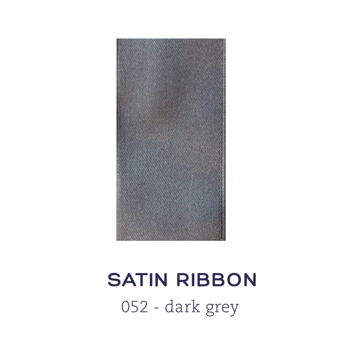 Satin ribbon - dark grey