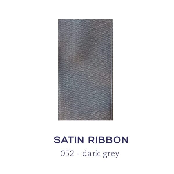 Satin ribbon - dark grey