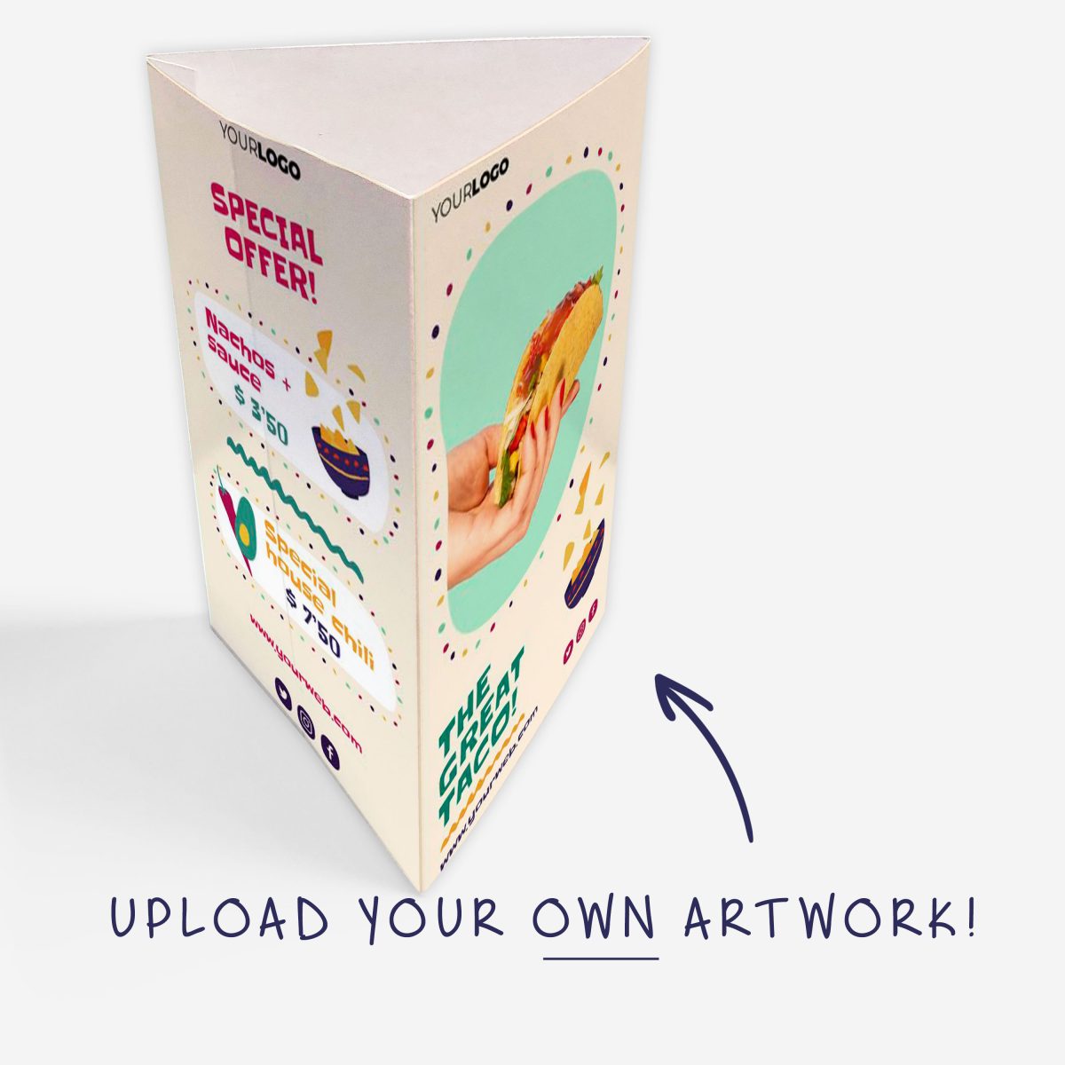 A5 3-side portrait - lock-in tabs