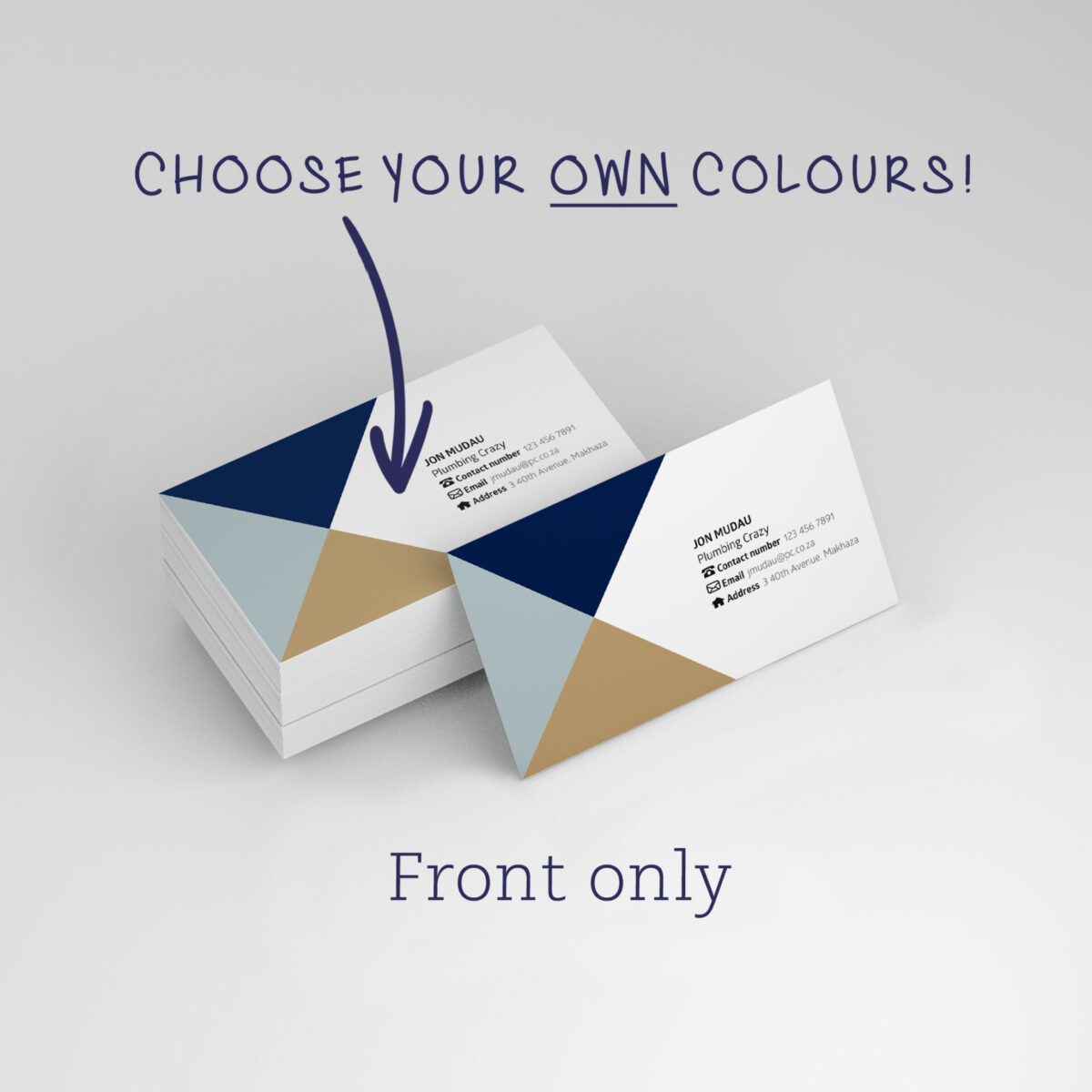 Business card - DIY triangles - Image 2