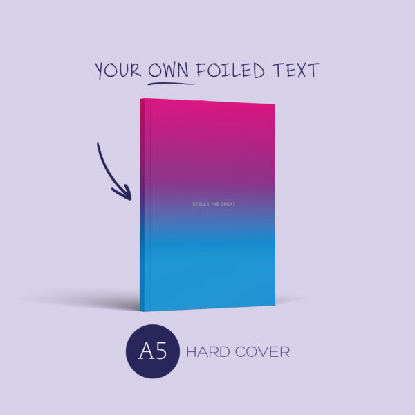 A5 Notebook: gradient - foiled letters <br><em>(hard cover)</em>