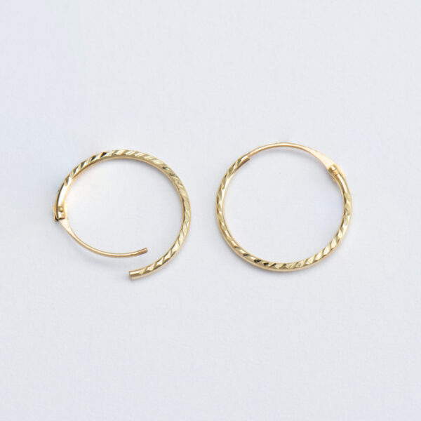 Earrings in customised box <br><em>diamond-cut sleeper</em>