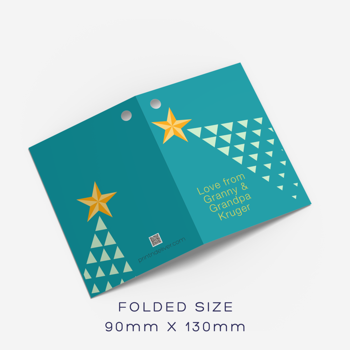 Folded gift tag - shooting stars(set of 10) - Image 2