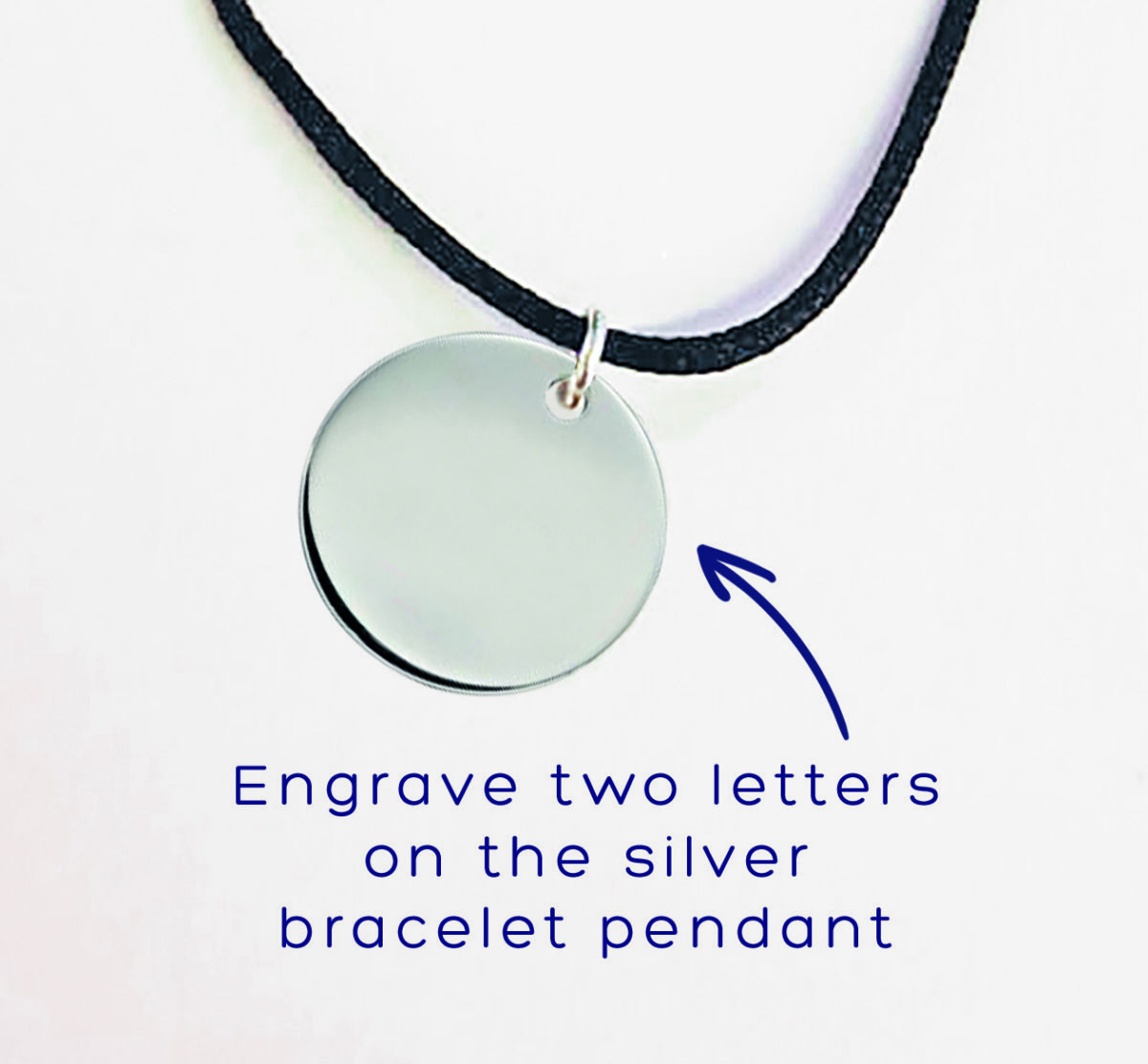 Fragrance wand in custom carton <br>with cord bracelet and personalisable 12mm sterling silver disk pendant <br><em>Melon Rose</em> - Image 2