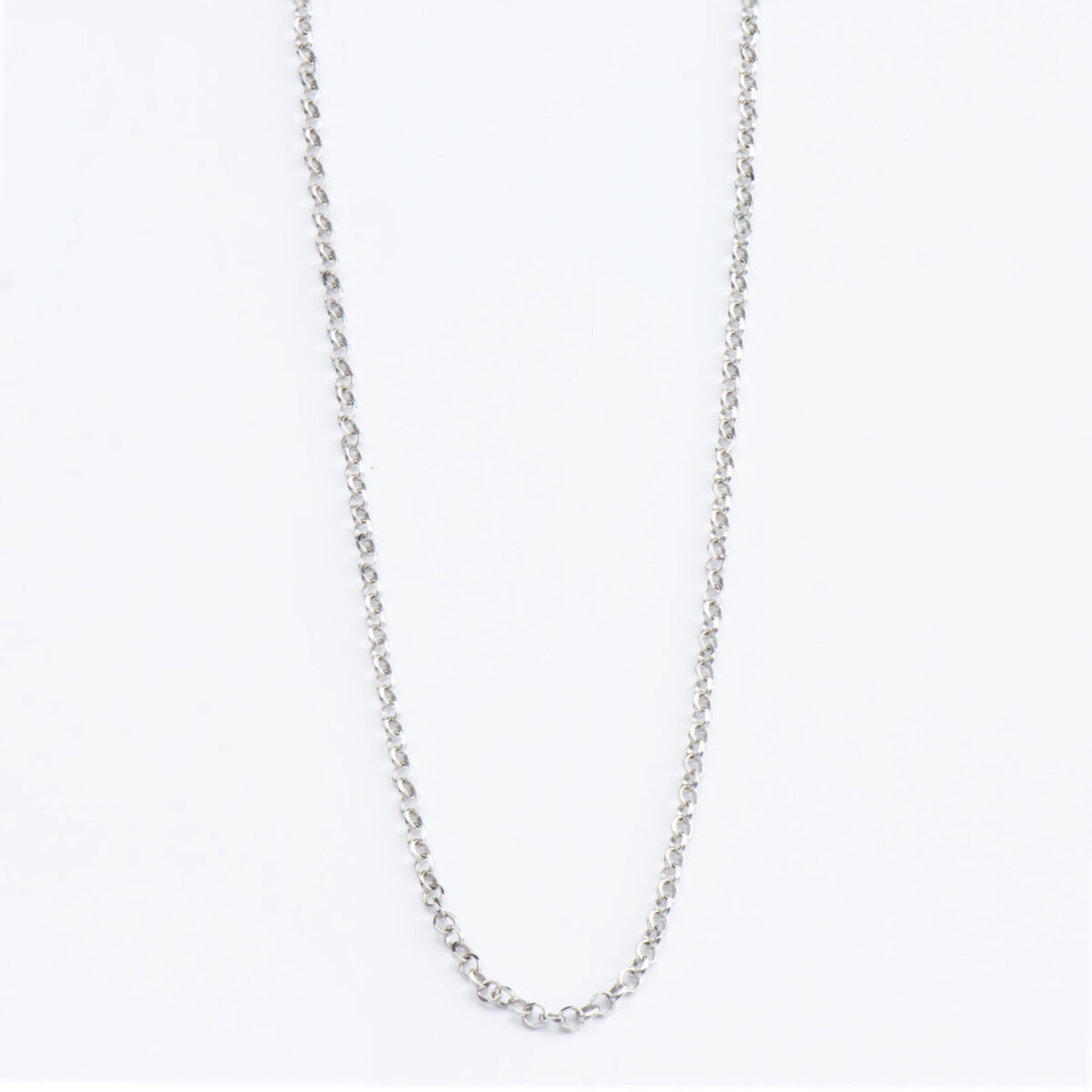 Rhodium-plated silver belcher chain (unboxed)