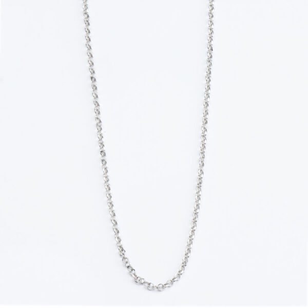 Rhodium-plated silver belcher chain (unboxed)