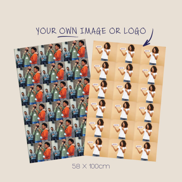Gifting paper - selfie <br><em>Large tiled image</em>