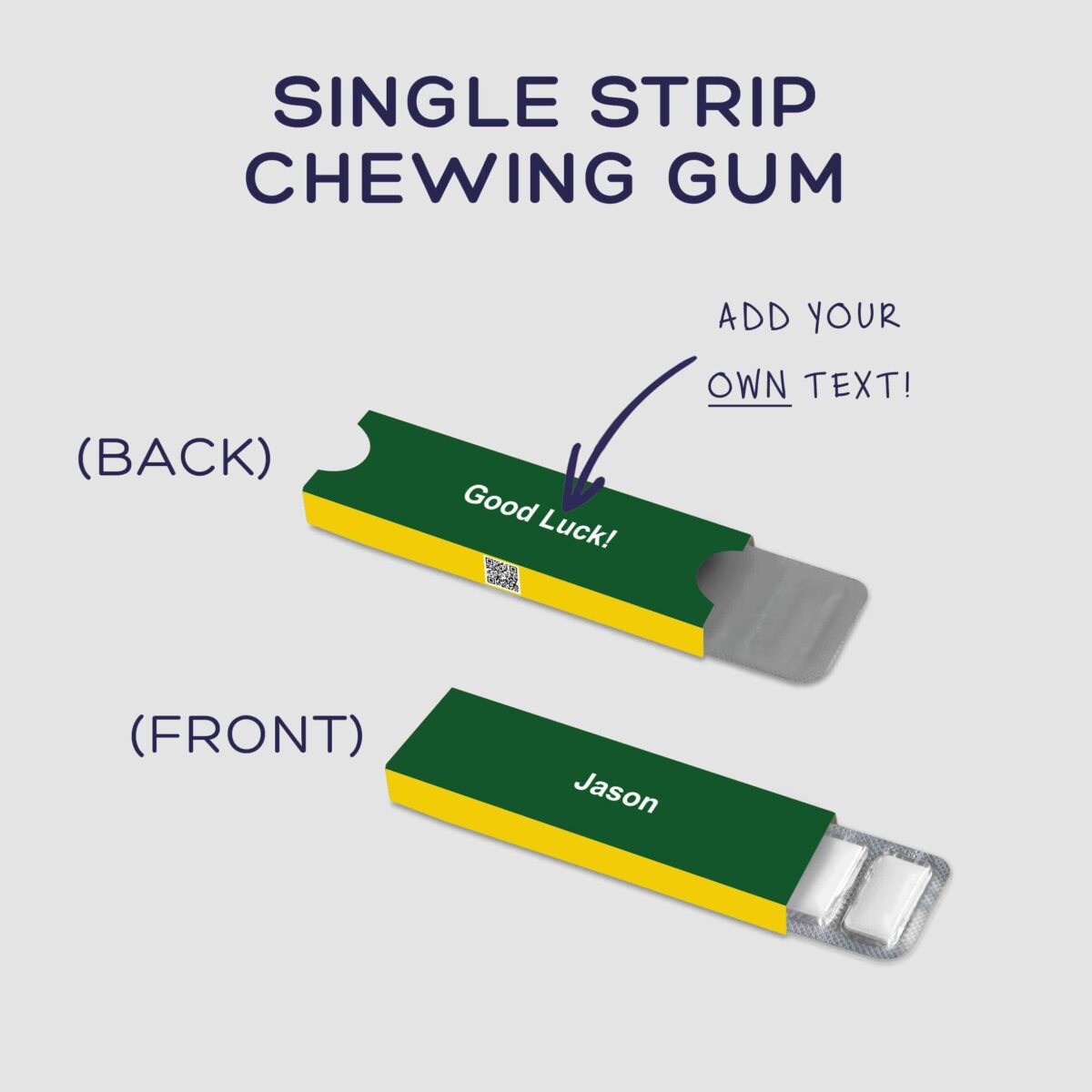 Chewing Gum Single Strip Pack - 2 colour (8  Pack)