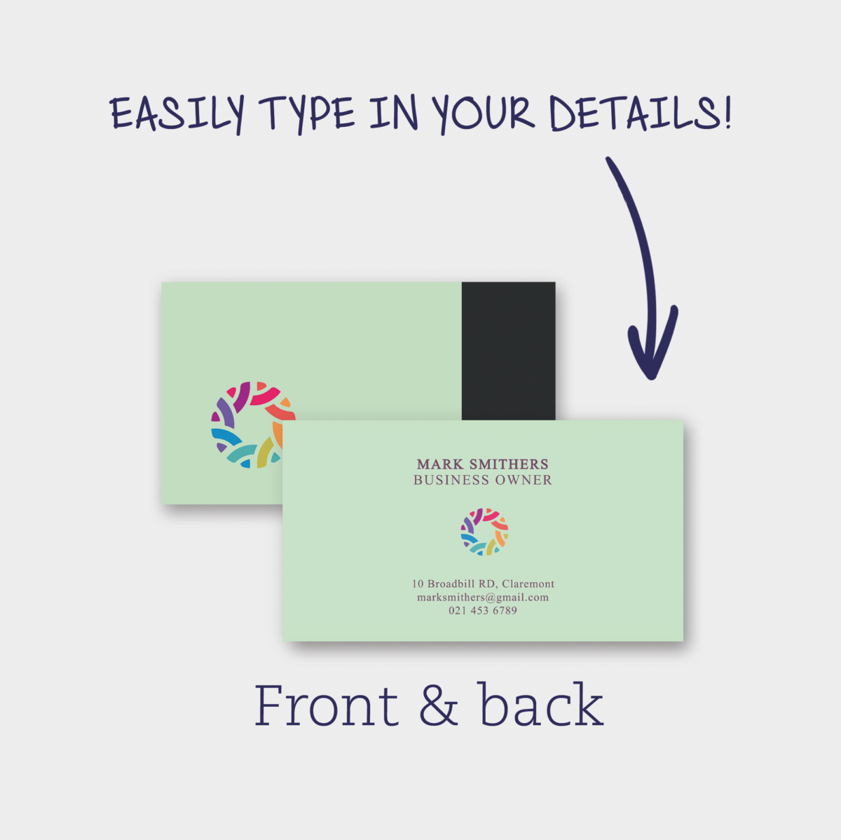 Business card – Colour block - Image 2
