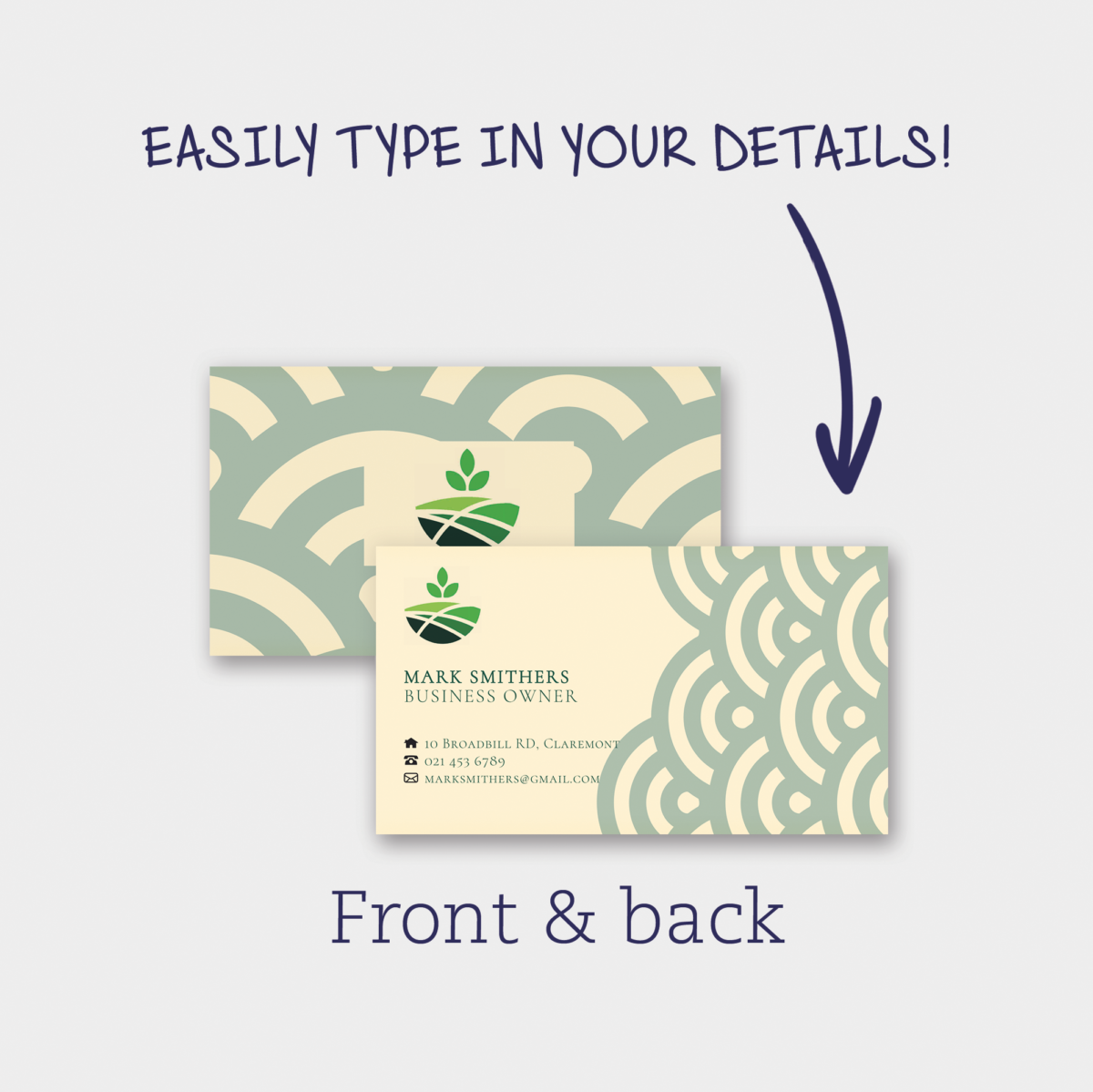 Business card – Scalloped - Image 2