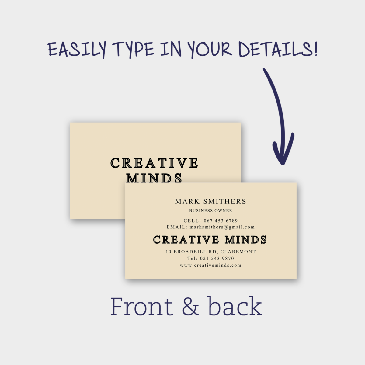 Business card – Type