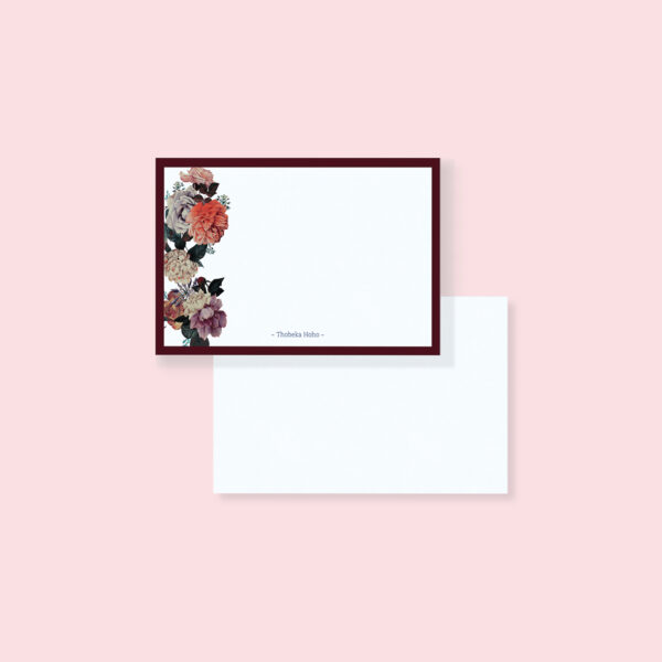 Personalised note card - bouquet (set of 10)
