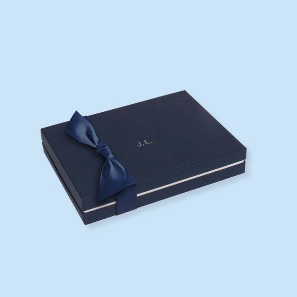 Monogrammed personalised stationery box