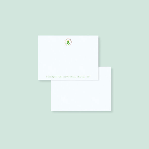 Personalised note card - upload your logo (set of 10)