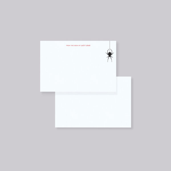 Personalised note card - spider (set of 10)