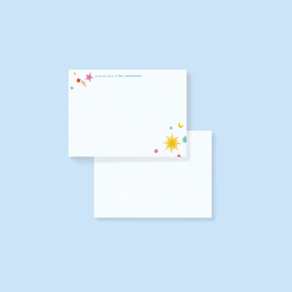 Personalised note card - sun, moon and stars (set of 10)