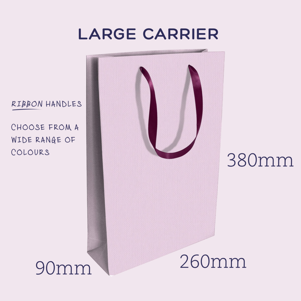Large Carrier: With Choice Of Satin Ribbon.