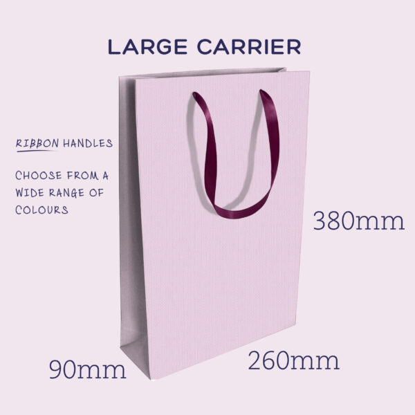 Large Carrier: With Choice Of Satin Ribbon.