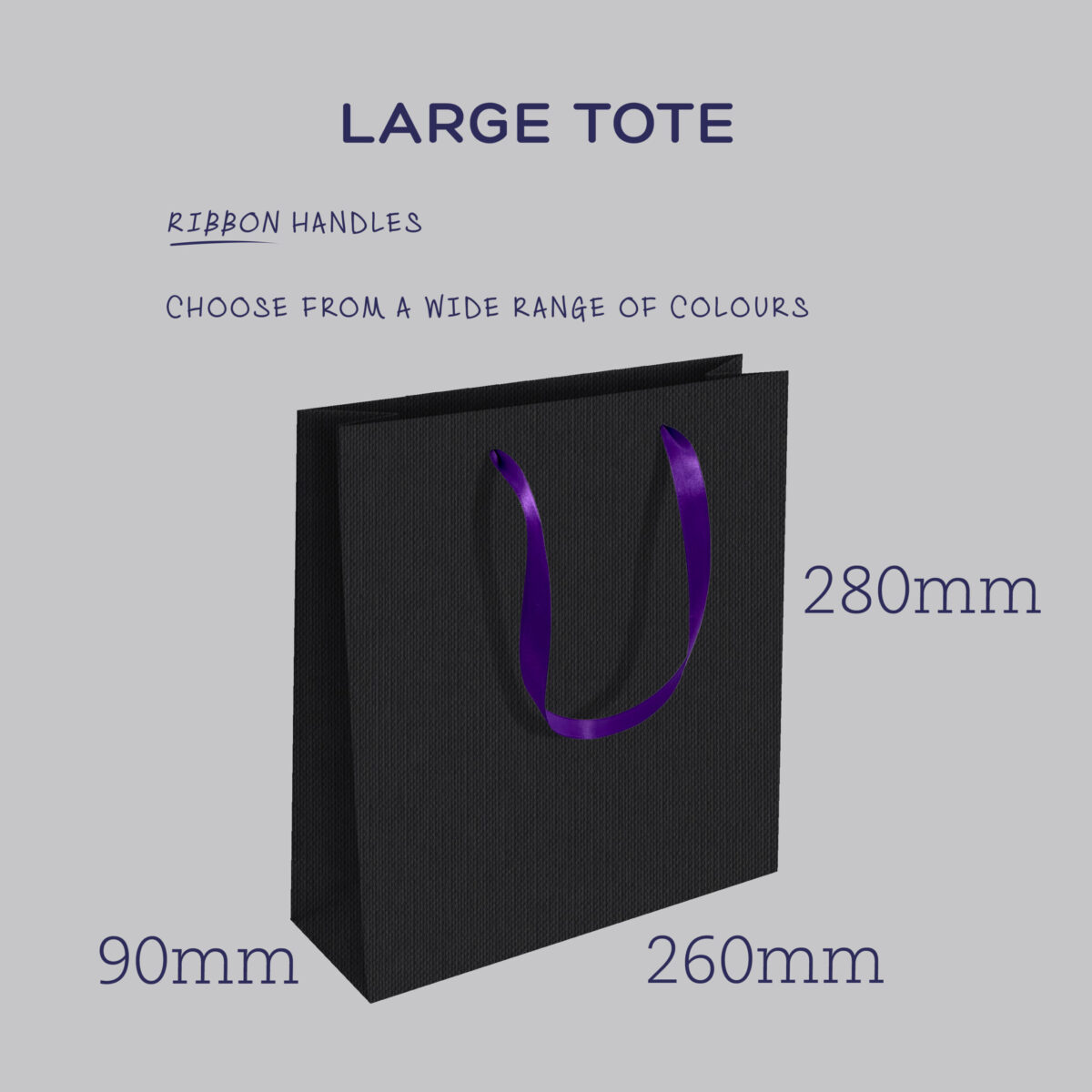 Large Tote: With Choice Of Satin Ribbon.