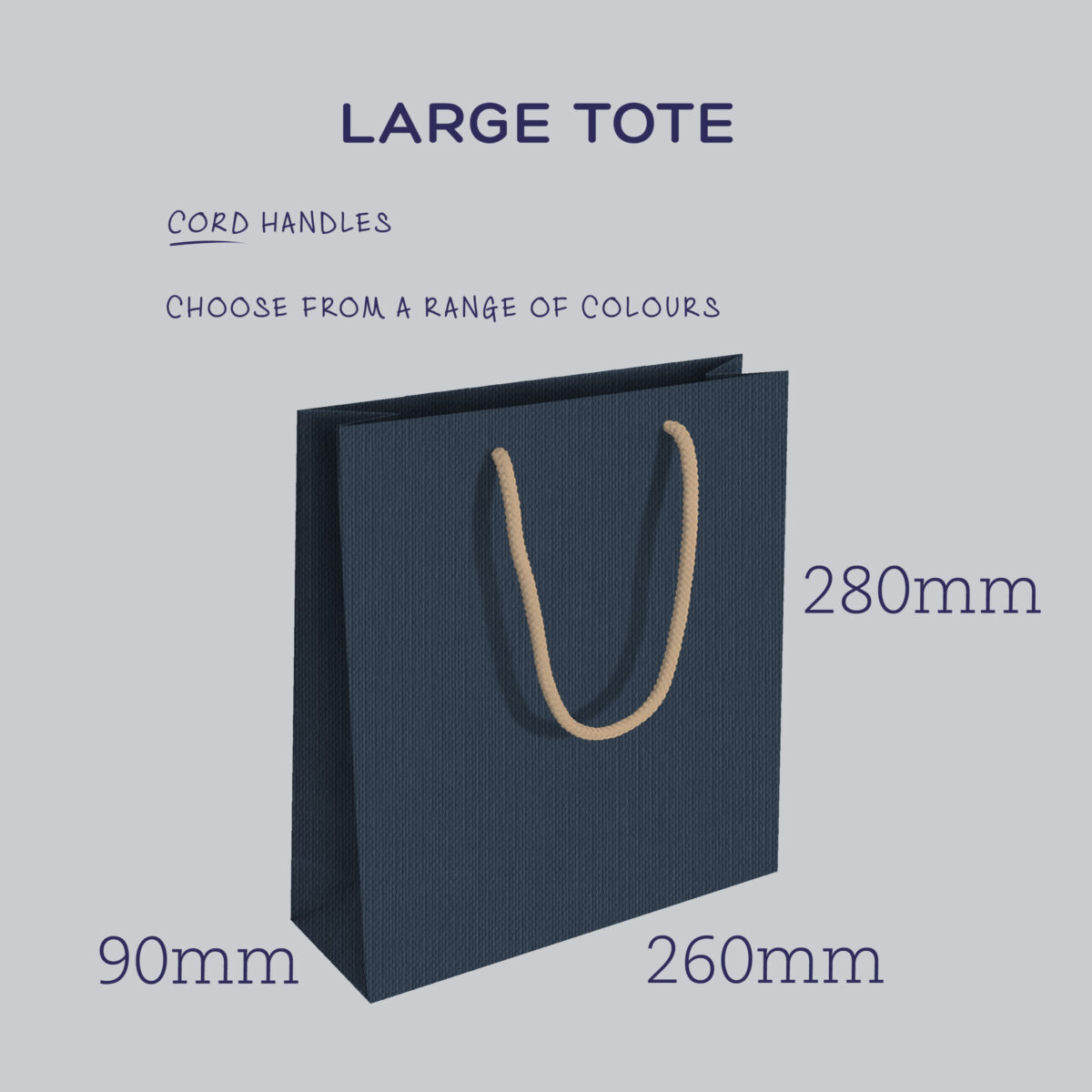 Large Tote: With Choice Of Cord.