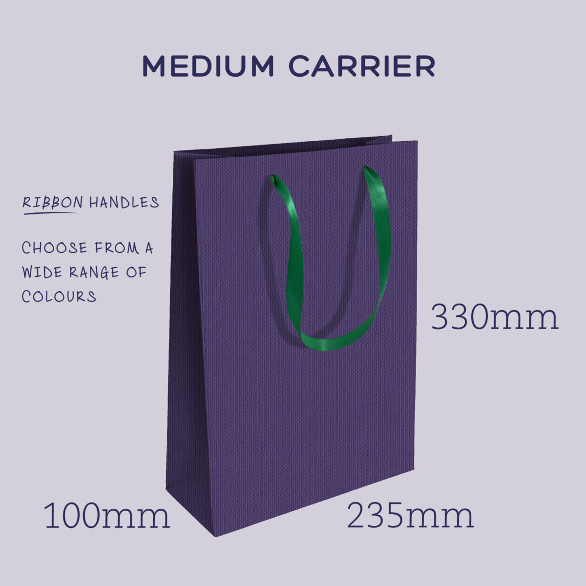Medium Carrier: With Choice Of Satin Ribbon.