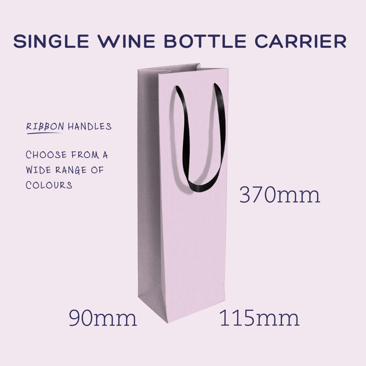Single Bottle Carrier: With Choice Of Satin Ribbon. - Image 2